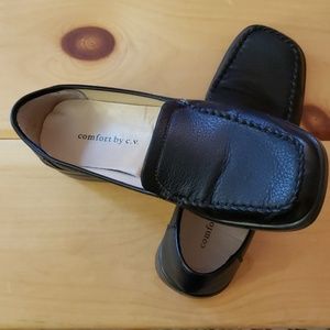 c.v. black loafer womans slipon